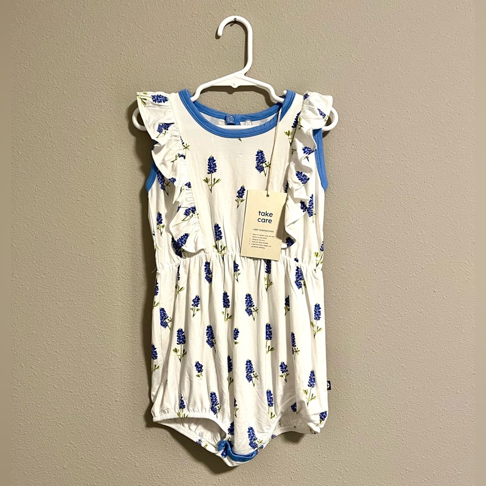 NWT Kyte BABY Bubble Romper Bluebonnet 3T